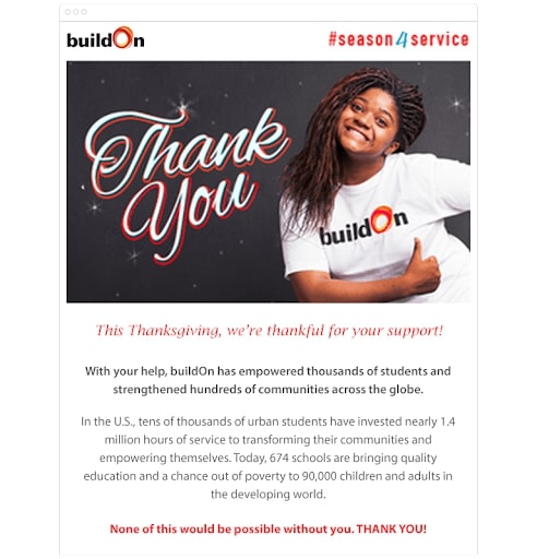 nonprofit build on thank you letter